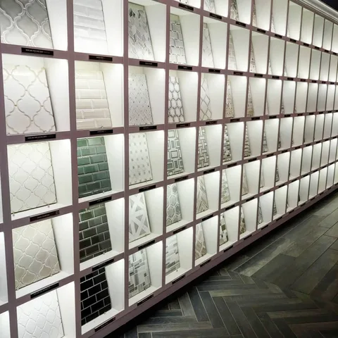 Beautiful decorative tile display at MSI with so many options, how will you ever choose? Let our design team help with that! .