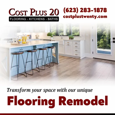 🏡✨ Transform your space with our unique 'Cost Plus 20' flooring remodel! Swipe left to see the dramatic before & after. With us, transparency means no surprises - just beautiful fl