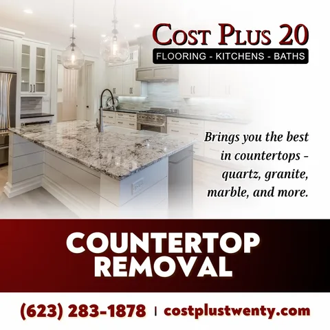 Upgrade to durability and style without breaking the bank 💪🏼✨. Our 'Cost Plus 20' pricing brings you the best in countertops - quartz, granite, marble, and more. Your dream kitchen