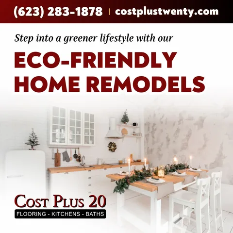 Step into a greener lifestyle with our eco-friendly home remodels at 'Cost Plus 20' 🌿. Upgrading your home can also mean reducing your carbon footprint and embracing sustainability