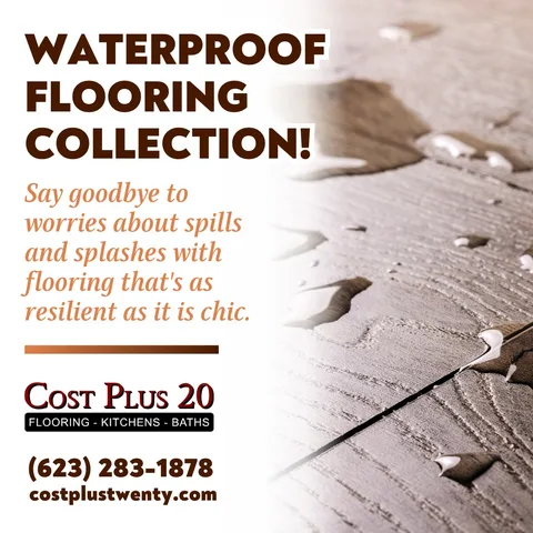 🌊 Dive into style and durability with our Waterproof Flooring collection! 💧 Say goodbye to worries about spills and splashes with flooring that's as resilient as it is chic. Availa
