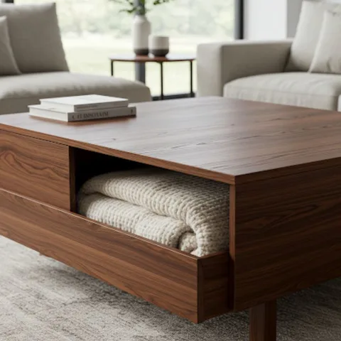 Ottomans with storage. Benches with hidden compartments. Coffee tables with extra space.