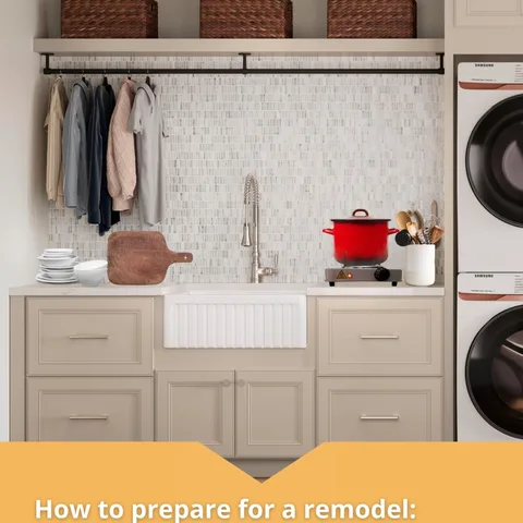 Before starting a new project, figure out where you will do what when your living space is out of commission. If you’re remodeling your kitchen, set up an alternative kitchenette i