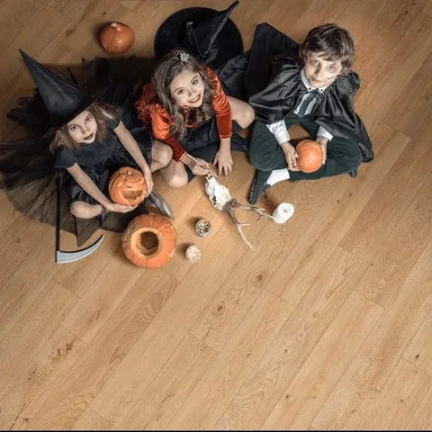 Happy Halloween! These little witches are brewing up trouble, but our floors are hex-proof! 🧙‍♀️🧹