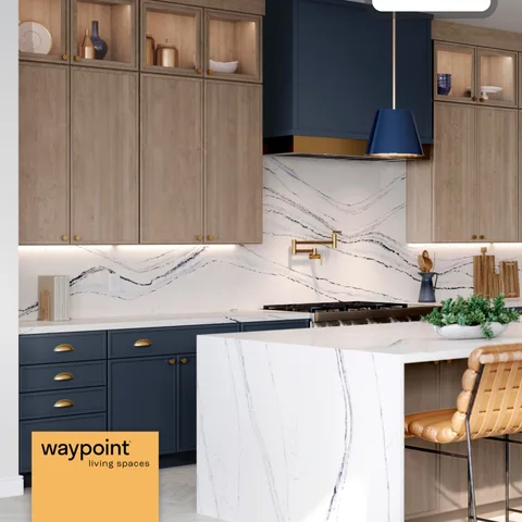 Waypoint Living Space’ take on slim shaker, this modern on-trend door style is versatile and adds subtle charm to any space.