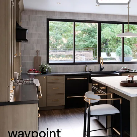 In the world of interior design, the modern kitchen stands tall. Waypoint Living Spaces’ slim shaker cabinet door embraces minimalist ideas of clean lines and sleek finishes.