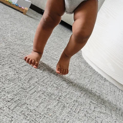 Tiny toes, big comfort. Classic Elements carpet is made for moments like these.