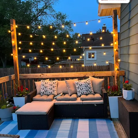 String lights might be the single best thing you can do for an outdoor space. 🌙✨