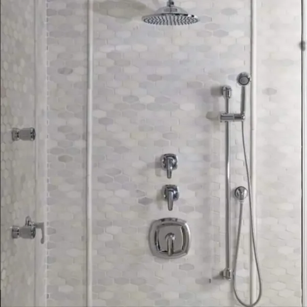Tiled shower with glass enclosure – Bathroom Remodeling in Rio Verde, AZ