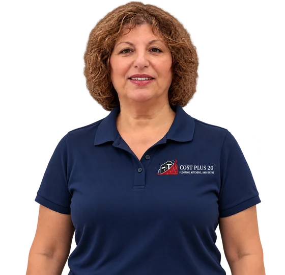 Founder of Cost Plus 20 in Glendale, Arizona, wearing a company-branded polo