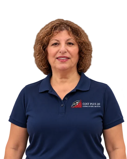 Founder of Cost Plus 20 in Glendale, Arizona, wearing a company-branded polo