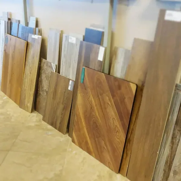 Flooring samples being compared in the Cost Plus 20 showroom – Flooring Installation in Apache Junction, AZ