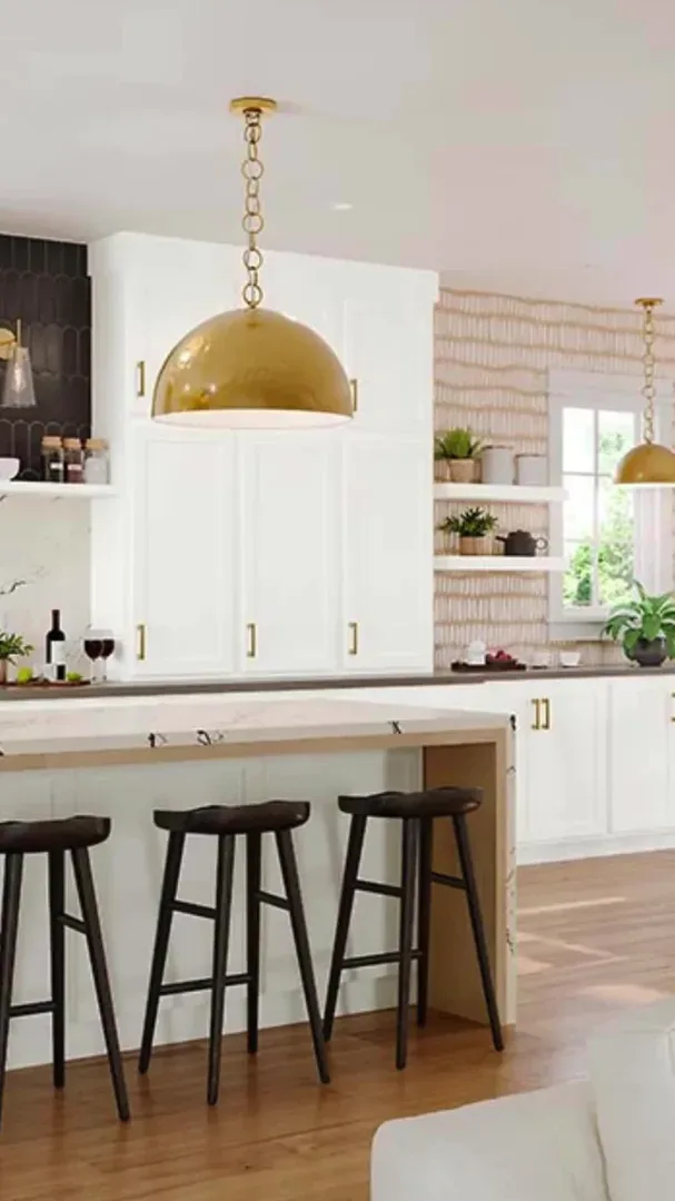 White kitchen with island seating – Kitchen Countertops in Estrella, AZ