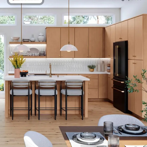 Warm wood kitchen cabinetry and island – Kitchen Remodeling in New River, AZ