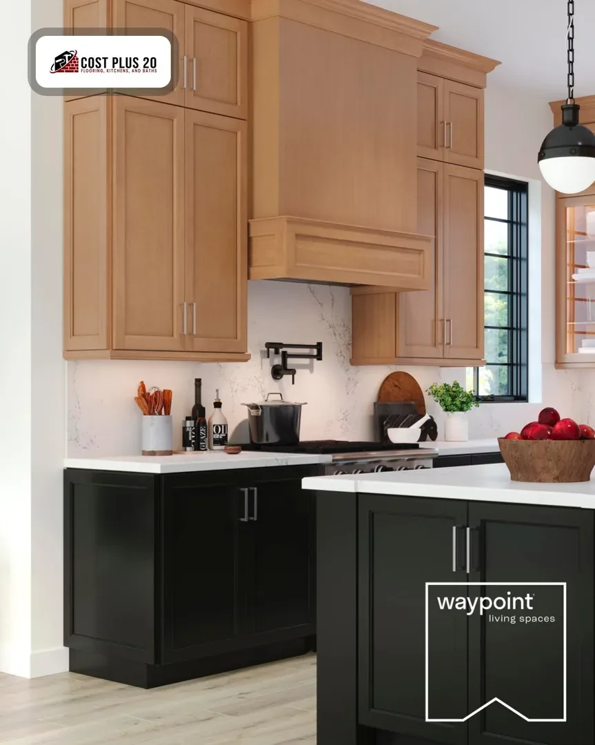Black and warm wood kitchen cabinets – Kitchen Remodeling in Avondale, AZ
