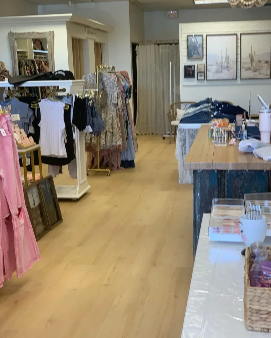 Sunstone luxury vinyl plank at Sunstone Boutique, from the Cost Plus 20 project collection